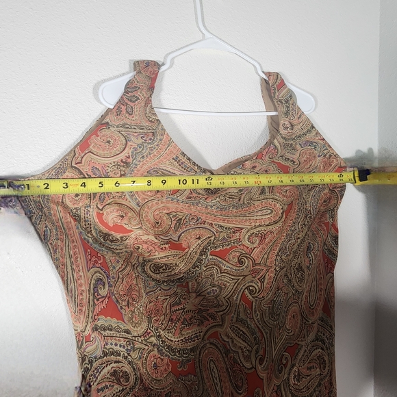 Jones New York Signature women midi dress Tan/ brown/red Size 18W - Picture 9 of 10